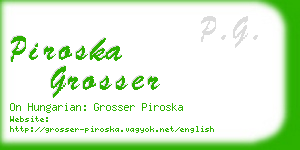 piroska grosser business card